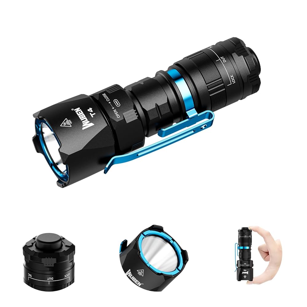 WUBEN T4 タクティカル懐中電灯 EDC 用充電式 WUBEN T4 Tactical Flashlight Rechargeable, EDC Flashlight